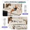 Mocamel 104" Modern 4-Seater Cloud Sofa, Wide Removable Armrests with Chenille Upholstery  for Living Room and Office,Beige - 4 of 4