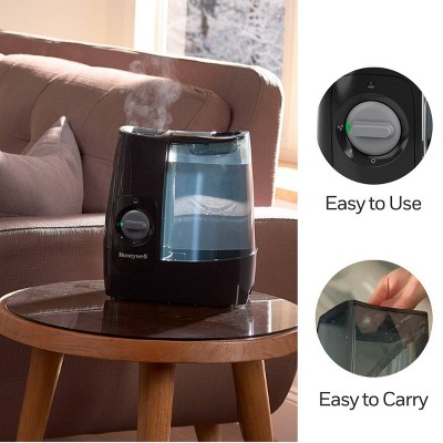 Honeywell HWM845 Warm Mist Humidifier with Essential Oil Cup Filter Free Black