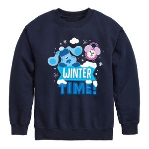 Boys' - Blue's Clues & You! - Winter Time Graphic Long Sleeve Fleece Sweatshirt - 1 of 4