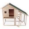 PawHut 55" L 2-Tier Wooden Rabbit Hutch Bunny Cage Small Animal House with Ramp, Waterproof Roof, Removable Tray and Outdoor Run - 4 of 4