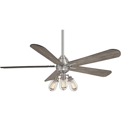 56" Minka Aire Alva Brushed Nickel LED Ceiling Fan