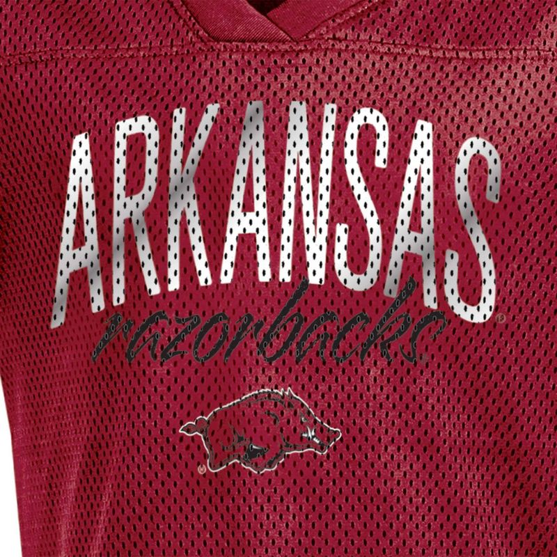 NCAA Arkansas Razorbacks Girls&#39; Mesh T-Shirt Jersey, 3 of 4
