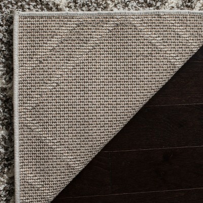 Southwestern Shag Brown & Ivory Geometric Area Rug - 4' x 6'
