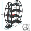 Tribesigns 5 Tier Triple Wide Oval Etagere Bookshelf - image 3 of 4