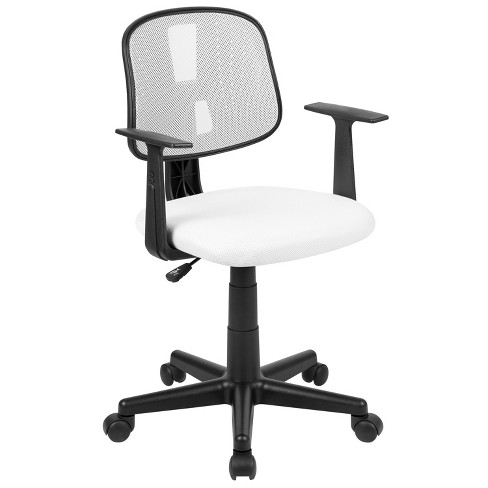 Flash Furniture Flash Fundamentals Mid-back White Mesh Swivel Task