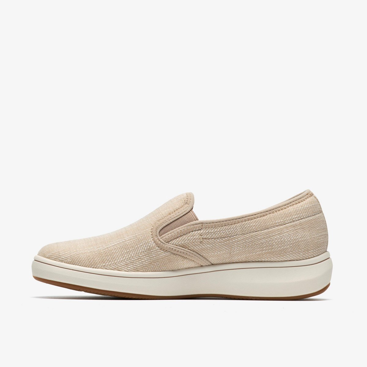 Обувь Clarks Cloudsteppers Womens Breeze Sky Zoe Sand Canvas Shoes 8 Medium — фото 2