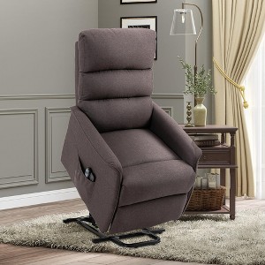 CIPACHO Power Lift Assist Recliner Chair for Elderly with Remote Control Linen Fabric Upholstery Gray - 1 of 4