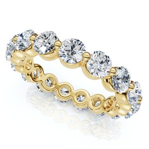 Pompeii3 1 3/4Ct Single Prong Diamond Eternity Ring 14k Gold or Platinum Lab Created - 1 of 2