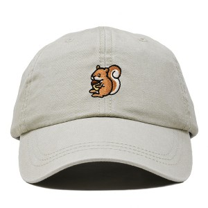 Dalix Squirrel Embroidered Cotton Dad Hat Casual Adjustable Baseball Cap for Nature and Animal Lovers Womens - 1 of 4