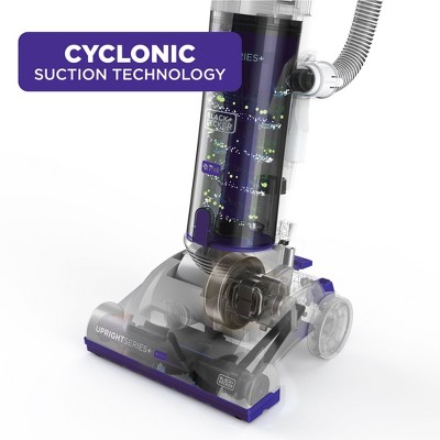 Black and Silver HEPA Filter Upright Vacuum Cleaner for Pets