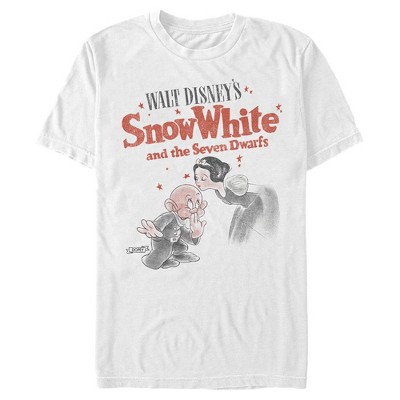 Men's Snow White And The Seven Dwarves Vintage Dopey Kiss T-shirt