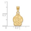 Black Bow Jewelry 14k Yellow Gold South Dakota Coyotes NCAA Small Pendant - 2 of 3