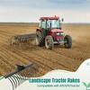 60" Landscape Rock Rake Fits 2" Receiver, 3-Point Hitch Attachment with 360-Degree Rotation, Tow-Behind Garden Tool for Compact Tractors Category 1 - 4 of 4
