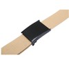 Unique Bargains Neutral Canvas No Holes Slide Buckle Adjustable Waist Belt 1 Pc - 2 of 4