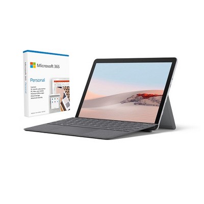 Microsoft Surface Go 2 VALUE BUNDLE 10.5" Intel Pentium Gold 4GB RAM 64GB eMMC Platinum+Surface Go Signature TypeCover Platinum+Microsoft 365 Perso...