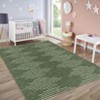 Modern Striped Rug for Living Room, Large Non-Slip Low Pile Diamond Washable Rugs, Stain-Resistant Contemporary Geometric Soft Indoor Carpet - 3 of 4