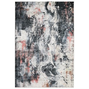 Modern Abstract Area Rug - Washable Accent Rug, Non-Slip Non Skid, Indoor Floor Contemporary Carpet, Suitable for Living Room Kitchen Bedroom - 1 of 4