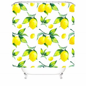 Lemon Shower Curtains for Bathroom Waterproof Fabric Bath Curtain Durable Soft Stylish Bathroom Decor 72x72 Inch - 1 of 1