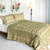 Slickblue 3PC Cotton Quilt Set, Full/Queen Size, Reversible, Vermicelli-Quilted, 7 Unique Designs - 2 of 4