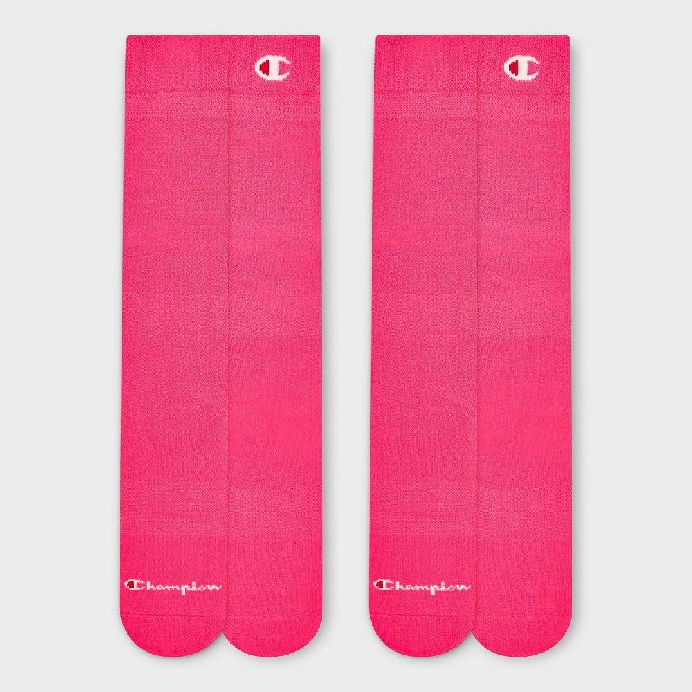 Champion All Sport Performance Over the Calf Socks 2pk - Pink L