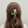 Anna-Kaci Tulip Flower Metal Hair Claw Clip with Enamel Petal and Leaf Detailing - 4 of 4
