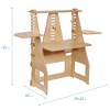 ECR4Kids Maker's Puzzle Sit or Stand Desk, Natural - 2 of 4