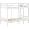 NicBex Twin over Twin Bunk Bed Wooden Bed Frame with Ladder and Full Length Guardrail, Space Saving, No Box Spring Required, White - 3 of 4