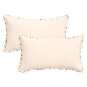 REGALWOVEN Fade-Resistant Modern Soft Solid Cushion Cases 2 Pcs - 1 of 4