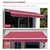 Sapphtopaz 10' x 8' Retractable Awning Manual Patio Awnings Sunshade Shelter UV & Water-Resistant with Manual Crank Handle - 2 of 4