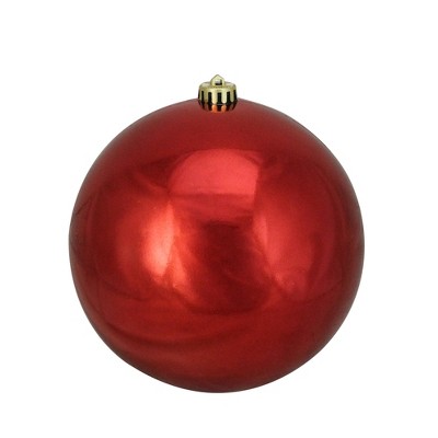 red plastic christmas balls