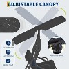 3 Person Patio Swing Chair with Canopy, Convertible Canopy Hanging Glider Lounge Chair, Patio Swing With Adjustable Tilt Shade for Garden, Outdoor - 4 of 4