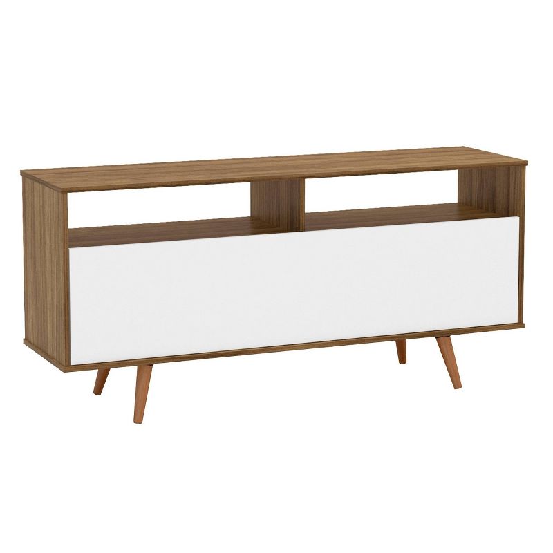 Fava TV Stand for TVs up to 60&#34; Walnut/White - Polifurniture, 1 of 11