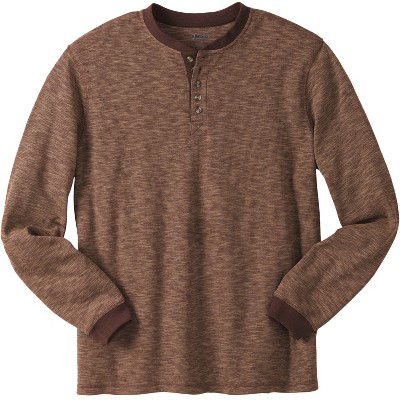 KingSize Men's Big & Tall Tall Waffle-Knit Thermal Henley Tee Tall