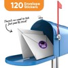 Big Dot of Happiness Class of 2026 Purple Grad Party Envelope Seal Stickers, Round Circle Stickers to Seal Cards, Graduation Envelope Seals, 120 Count - 2 of 4