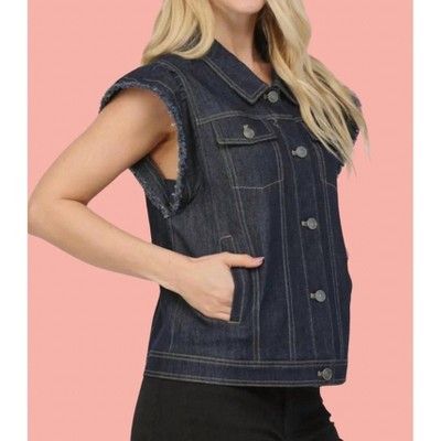 Women's Flutter Sleeve Denim Jacket - Fate