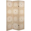 6" Double Sided Mandala On Canvas Room Divider Beige - Oriental Furniture - image 2 of 4