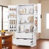 72" Fluted Pantry Cabinet with 2 Drawers & 8 Door Spice Racks, Tall Freestanding Storage Cupboard for Kitchen, Dining Room - 4 of 4