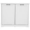 DOMETOUR 13 Gallon Kitchen Trash Can, Laundry Hamper Cabinet with Handles and Deodorizer Device, White - 3 of 4