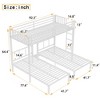Lycvki Metal Triple Bunk Bed with Safety Guardrails, Noise Reduced - 4 of 4
