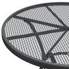 vidaXL Weather-Resistant 3-Piece Patio Dining Set with Foldable Chairs and Round Table, Durable Expanded Metal Mesh Construction - 4 of 4