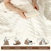 White Warm Blanket with Breathable and Soft for Couch and Bed - 4 of 4