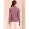 INSPIRE CHIC Women's Long Sleeve Pleated Tie Neck Office Blouses - 4 of 4