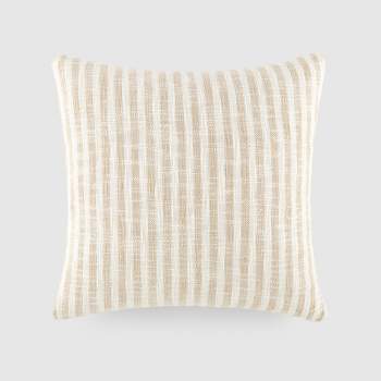 Yarn Dyed Cotton Decor Throw Pillow Cover and Pillow Insert Set in Bengal Stripe Pattern - Becky Cameron