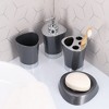 Evideco French Home Goods Sleek Soap Dish with Drain Plug, Available in 6 Colors – Perfect for Modern Bathrooms - image 2 of 4