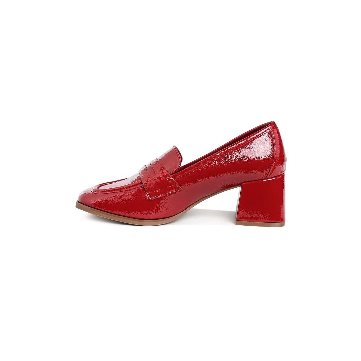 Женские туфли London Rag Womens Umdoni Penny Strap Block Heel Loafers 5 — фото 6