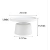 NicBex Modern Round Coffee Table Set of 2 with Metal Base for Living Room and Bedroom, White - 2 of 4