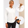 Allegra K Women's Collared Long Sleeve Button Down Work Office Blouse - 2 of 4