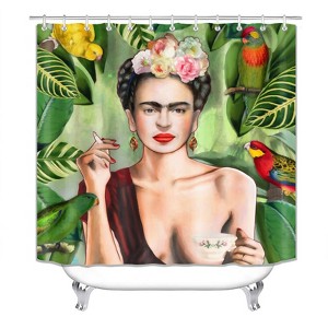 Smoking Women Shower Curtains for Bathroom Waterproof Fabric Bath Curtain Durable Soft Stylish Bathroom Decor 72x72 Inch - 1 of 1