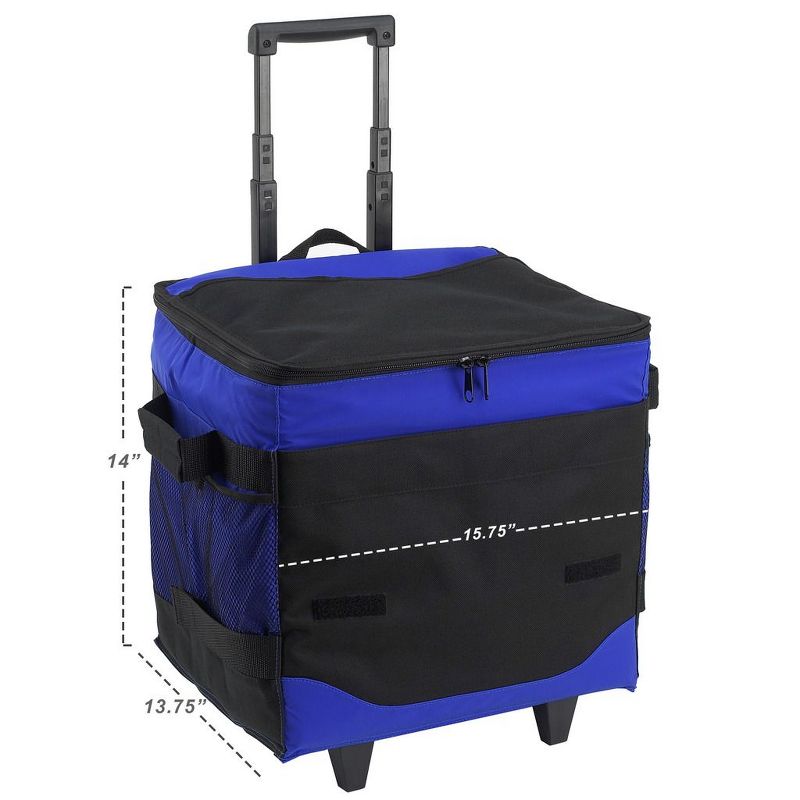 Picnic at Ascot 60 Can Collapsible Insulated Rolling Cooler - Royal Blue, 2 of 6