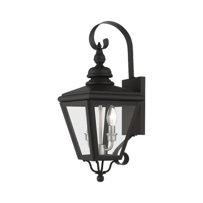 Livex Lighting Adams 2 - Light Wall Light in  Black/Brushed Nickel